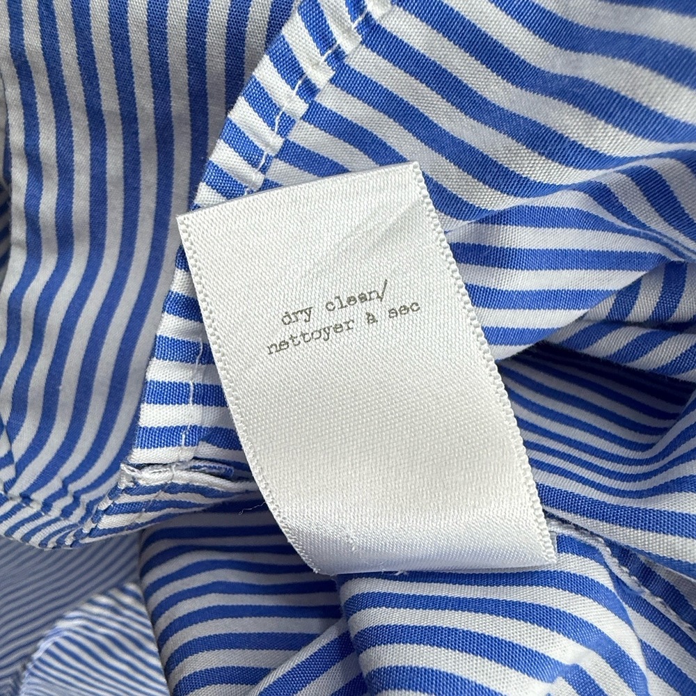 Rag & Bone Shirt Womens XS Blue White Striped‎ Button Up Long Sleeve Flip Cuff - Picture 7 of 10